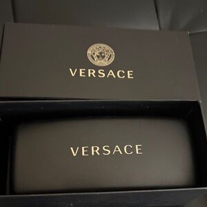 Versace Black Case with Gold Medusa Logo